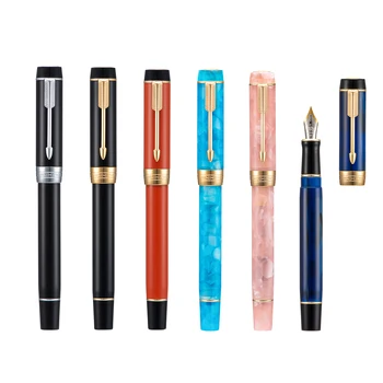 Modernizētas Versija Jinhao 100 Mini Sveķu Fountain Pen Centennial Zelta Klipu EF/F/M Nib ar Pārveidotāju Birojs Rakstiski Dāvanu Tintes Pildspalvu