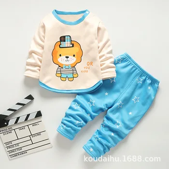 Moderns Bērnu Apģērbu Komplekts Rudens Ziemas Korejas Bērnu sporta Krekls Top + Bikses, Sporta Tērps, Bērna Zēni Meitenes Divas Gabals Komplekti