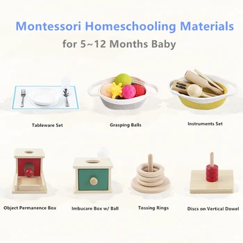 Montessori Homeschool Materiāli, Bērnu Rotaļlietas, 5~12 Mēnešu Laikā Taustes/Dzirdes Sajūtu Mācību Līdzeklis Pirmsskolas Sākumā Izglītības Iestāžu Aprīkojums