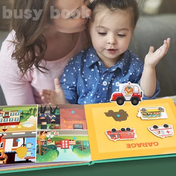 Montessori Uzlīmes, Rotaļlietas, Bērnu Aizņemts Grāmatu DIY Ielīmējiet Kluss Grāmatas Dzīvnieku Satiksmes atbilst Spēles Sākumā Mācību Izglītības Rotaļlietas, Dāvanas