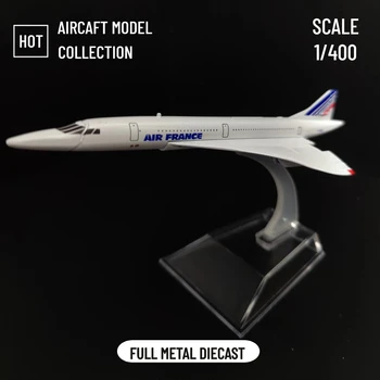 Mērogs 1:400 Metāla Lidmašīnas Reprodukcija 15cm Air France Concorde Lidmašīnu Lējumiem Modelis Aviācijas Kolekcionējamus Miniatūras