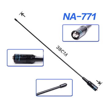 Na-771 Sma-F Dual Band Augsta Peļņa Radio Antenu Baofeng Uv-5R Portativa rāciju Antenas Augstas Kvalitātes