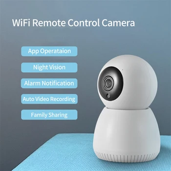 Nakts Redzamības Wifi Drošības Kamera 2-Way Audio, Video Novērošanas Kameras Kustības Detektors Viedo Mājas Iekštelpu Drošības Sistēmas