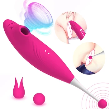 Nepieredzējis & Nūjiņu 2 in 1 Vibrators Sievietēm 8 Režīmā Metāla Stick Simulāciju ar Maināmiem Galvas Vāka Seksa Rotaļlietu Pieaugušo Masturbator