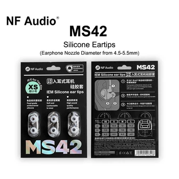 NF Audio MS42 Silikona Eartips 1Card(3 Pāri), lai Austiņas Sprauslas Diametrs no 4.5-5.5 mm
