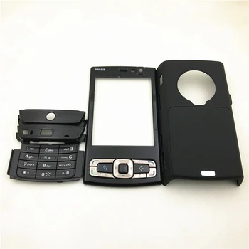 Nokia N95 (8G Versija) Mājokļu Priekšā Faceplate Rāmja Vāks Gadījumā+Aizmugurējo vāciņu/akumulatora durvju vāks+ angļu Tastatūras daļas, Remonts