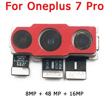 Oriģinālās Aizmugures Aizmugurējo Kameru Oneplus Viens Plus 7 Pro 7Pro Galvenais Saskaras Kameras Modulis Flex Cable Rezerves Rezerves Daļas