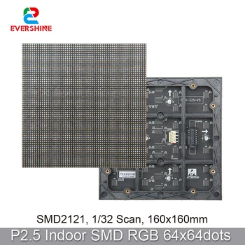 P2.5 SMD2121 64x64 Pikseļu RGB krāsās, Iekštelpu LED Panelis Modulis Reklāmas TV Ekrānu