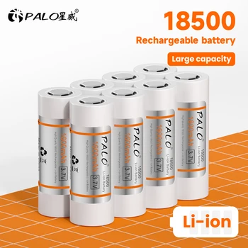 PALO 18500 1600mAh Uzlādējams Li-ion Akumulators 3,7 V 18500 Litija jonu uzlādējamas baterijas, LED Zibspuldzi, Bateriju 18500
