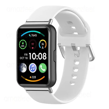Par Huawei Skatīties uzstādīt 2 Mīksta Silikona Siksniņa Ultra-plānas Elpojošs Sporta Aproces, Lai Huawei Skatīties Smart Fit Watch Piederumi