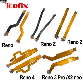 Par Oppo Reno Z Reno2 Z F Reno3 Reno4 Pro USB Uzlādes Port Savienotājs Valdes Daļas Flex Kabelis Reno ACE 2 /10x Tālummaiņa