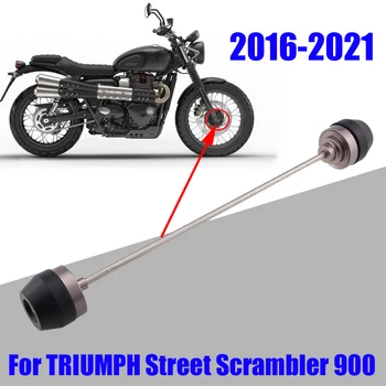 Par TRIUMFS Iela Scrambler 900 2016 - 2019 2020 2021 Motociklu Aksesuāri, Priekšējā Ass Dakša Crash Pad Slider Ratu Aizsargs