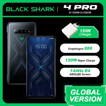 Pasaules Versija Black Shark 4 Pro 5G Viedtālrunis Spēļu Tālrunis Snapdragon 888 Celular 120W Uzlādes Magnētisko Pop-Up Izraisa 144Hz