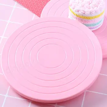 Plastmasas Kūka Plates Diska Rotācijas Anti-Slip Kūka Dekorēšanas Galda Kūku Cepšanas Virtuves Stāvēt Diy Kūka Rotējošo Lāpstiņu S9L5