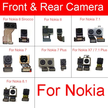 Priekšā Un Aizmugurē Atpakaļskata Kamera Modeli Nokia 7 7.1 7.2 X7 8.1 8 Sirocco Plus Maza Kamera + Galvenajiem Lielo Kameru Flex Kabelis Remonta Daļas