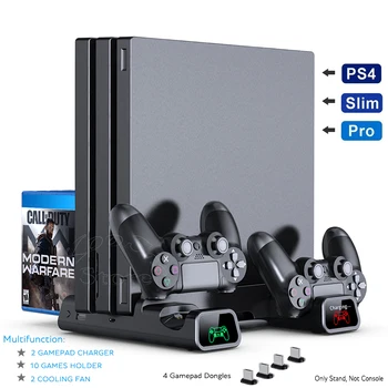 PS4/PS4 SLIM/PS4 PRO Kursorsviru Uzlādes Staciju PS 4 Konsoles Dzesēšanas Ventilatoru Spēles, Uzglabāšanas Stends Sony Playstation 4 Piederumi