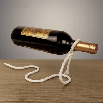 Radošā Apturēta Virves Vīna Plaukts Serpentīna Čūskas Turētājs Vīna Pudeles Turētājs Bārs Ministru Kabineta Displejs Stāvēt Plauktā Dāvanas, Mājas Dekoru