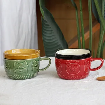 Radošā korejas 300ml Keramikas Krūzi Brokastu Kafijas, Tējas Tases Piena Gudrs Shiba Inu Pāris Tases Kafijas Krūzes Labākā Dzimšanas dienas Dāvana