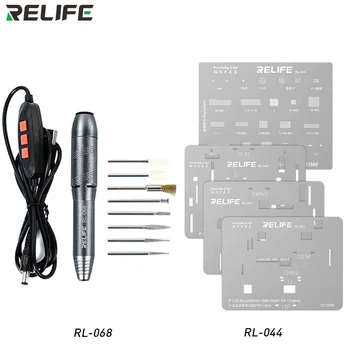 RELIFE RL-044 IP6S-13PM LCD Ekrānā Integrēta Neto Stādīšanas Skārda Ekrānu Remonts Tērauda Sietu Komplekts Kabeļu Aizsardzība 4gab