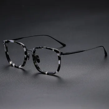 Retro Vintage Pelēkās Brilles Bruņurupuča Aizsardzība Lielie Lasīšanas Brilles Sieviešu, Vīriešu Titāna Briļļu Rāmis Optisko Luksusa Zīmolu 125 175 225