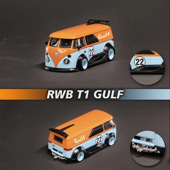 RWB 1:64 T1 LĪČA Plašu Ķermeņa Modificētu Van Sakausējuma Diorāma Automašīnu Modeļu Kolekcija Miniatūras Carros Rotaļlietas Noliktavā