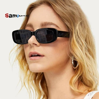Samjune Moderns Modes Mazu Taisnstūra Rāmi Saulesbrilles Sieviešu Luksusa Zīmolu Dizainera Retro Kvadrātveida Saules Brilles Sieviešu Gafas De Sol