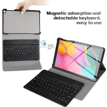 Samsung Galaxy Tab 10.1T510/T515 Bluetooth saderīgu Tastatūru ar 7Colors Backlit Bezvadu Tastatūra ar Touchpad Planšetdatoru