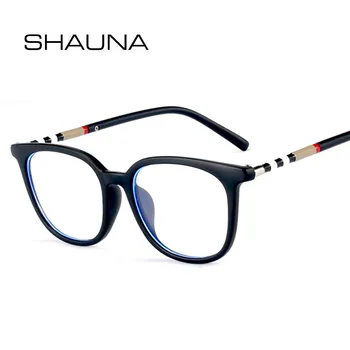 SHAUNA Anti Zilā Gaisma TR90 Sieviešu Cat Eye Briļļu Rāmji Luksusa Vīriešiem Optisko Datoru, Brilles
