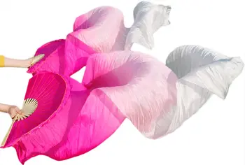 Sieviete augstas kvalitātes Ķīnas Pāri vēdera dejas fani lēti zīda plīvuri deju ventilatori karstā pārdošanas Rožu + Rozā + Balts
