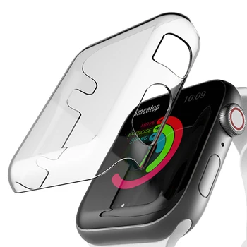 Siksnu Apple skatīties 6 5 band 44mm 40mm iwatch band 42mm 38mm HD Ekrāna Aizsargs, lietu vāku Ūdensizturīgs bufera apple noskatīties 4 3