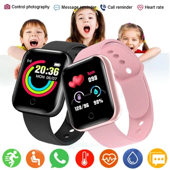Silikona Bērniem Smart Skatīties Bērniem Smartwatch Meitenēm, Zēniem, Fitnesa Tracker Elektronisko Pulksteni Ūdensnecaurlaidīgs Bērnu Sporta Pulksteņi