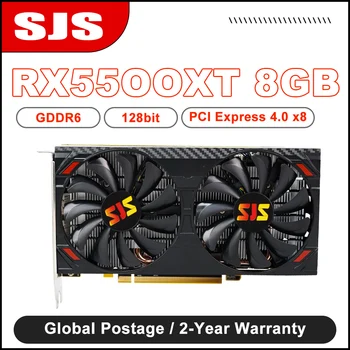 SJS RX5500XT 8G Spēļu Ieguves Grafikas Karte Ar 8G/128bit/GDDR6 rx 5500 xt 8gb Video Karte Spēlētājs AMD GPU placa de video