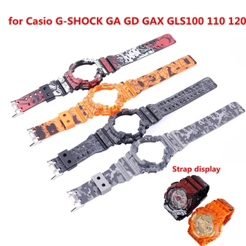 Skatīties piederumi sveķu siksna, kas piemērota Casio G-SHOCK GA GD GAX GLS100 110 120 vīriešu un sieviešu pulksteņu siksniņas