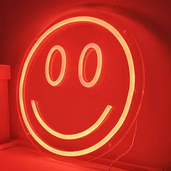 Smaids Sejā Led Neona Zīme, indikators USB Smaidiņu Nakts Zīme Gaismu Guļamistabā Karājas Dekors Dzimšanas dienas Dāvana Bērnu Neona Gaismu, Bāru Mājās