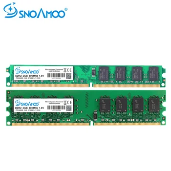 SNOAMOO Desktop PC DDR2 2X2GB Ram 800MHz 667Mhz PC2-5300U CL6 240Pin 1.8 V Atmiņas Par AMD un Intel Saderīgu Datoru