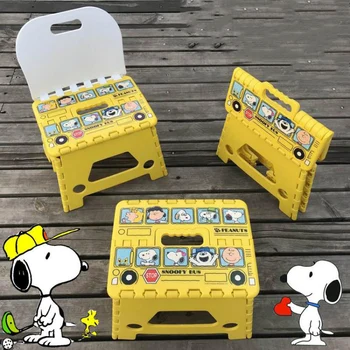 Snoopy Portatīvo Āra Locīšanas Sabiezējumu Izkārnījumos Kawaii Cute Karikatūra Lelles Anime Plīša Rotaļlietas Meitenēm Rotaļlietas Bērniem Dzimšanas dienas Dāvana