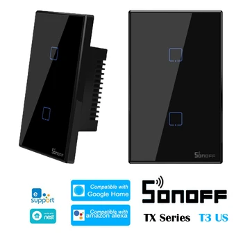 SONOFF T3 MUMS TX-Sērijas 433 WiFi Smart Home Slēdzis 1/2/3C-TX Bandas Sadalīta Swtich Saderīgs ar eWelink ALexa, Google Home