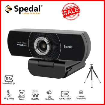 Spedal MF934HT Webcam HD 1080P 60fps USB Web-Kamera ar Mikrofonu, lai PC Raut Skype OBS Tvaika Konferencē ar Statīvu