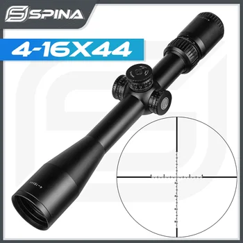 SPINA HD 4-16x44 Medību Taktiskās 1/4MOA Riflescope Airsoft Optisko Redzes Snaiperis Spoting Fotografēšanas darbības Joma Lupa, lai AR15