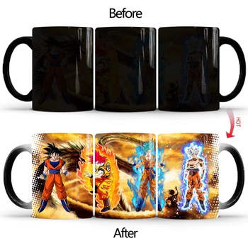 Super Goku Karstumu Jutīga Krūze Krāsu Izmaiņas 11oz Burvju Siltuma Krāsas Keramikas Tējas Tase Kafijas Krūzes Bērnu Dzimšanas dienas Dāvanas