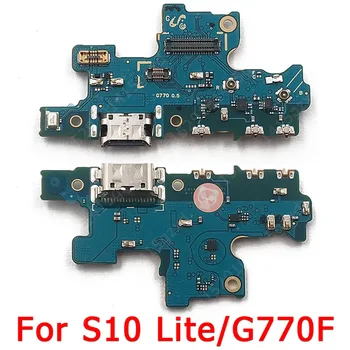 Sākotnējais Uzlādes Ports Samsung Galaxy S10 Lite G770 USB Maksas Kuģa PCB Dock Connector Flex Cable Rezerves Rezerves Daļas