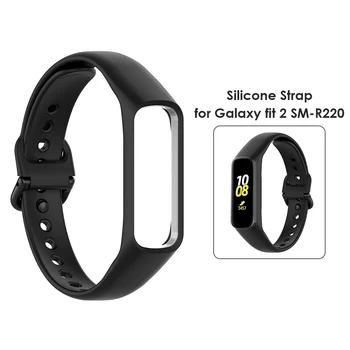 Sākotnējā Mīksta Silikona Watchband Samsung Galaxy Fit 2 SM-R220 Pulksteņu Siksniņas Aproce Aproce Nomaiņa Piederumi