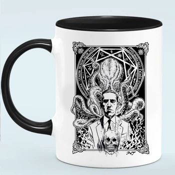 Tumši Mīts Lovecraft Cthulhu Zēns Draugam Dāvanu 350ml Keramikas Mainīt Krāsu Piena Tējas Tasi Kafijas Krūze