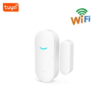 Tuya Smart WiFi Durvju Sensors Durvis Atvērtas / Aizvērtas Detektori Bezvadu Mājas Signalizācija Saderīgs Ar Alexa, Google Home Tuya APP