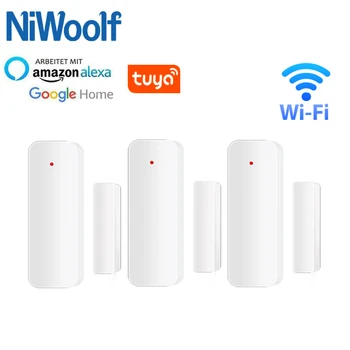 Tuya WiFi Durvju Sensors Logu Detektors, Atvērt / Aizvērt Detektori, kas atbalsta Google Home / Alexa Smart Dzīves APP