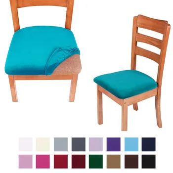 Tīrtoņa Krāsu Krēslu Pārvalki Stiept Ēdamistaba Sēdekļa Vāku Elastīgs Krēslu Aizsardzības Gadījumā, Restorānu Kāzu un Banketu Noņemams