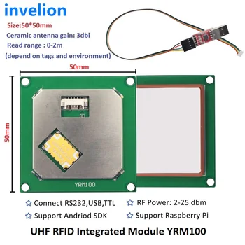 UHF Integrētu RFID Modulis 1-2M Klāstu Arduino Aveņu Pi Iegulto Sistēmu USB RFID Modulis UHF Lasītājs Rakstnieks, Bezmaksas Android SDK