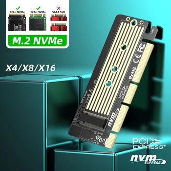 Universal PCI-E U. 2. PCIe 3.0 X4/X8/X16 Kartes Adapteris ātrgaitas 32Gbps PCI Express Paplašināšanas Pārveidotājs 2.5 collu SSD HDD