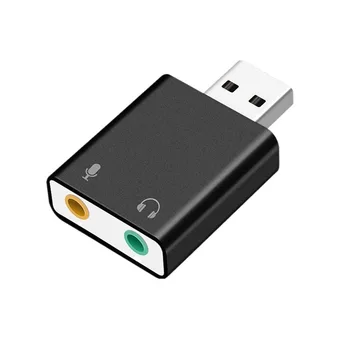USB Skaņas Karti, USB, 3,5 mm Audio Austiņu Adapteris Ārējo Skaņas Karti 7.1 Skaņas Karte Mic un Austiņas Datoru, DATORA