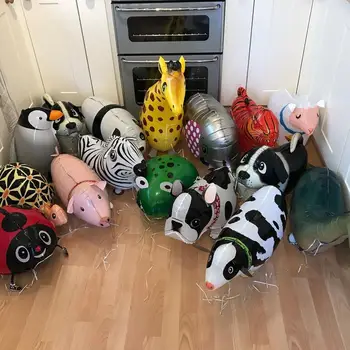 Vairumtirdzniecības 50gab Bērniem, Pastaigas Dzīvnieku baloni dzimšanas dienas svinības rotaļlietas Mājdzīvniekiem suns Folija Ballons Hēlija Globos dinozauru grupa krājumi